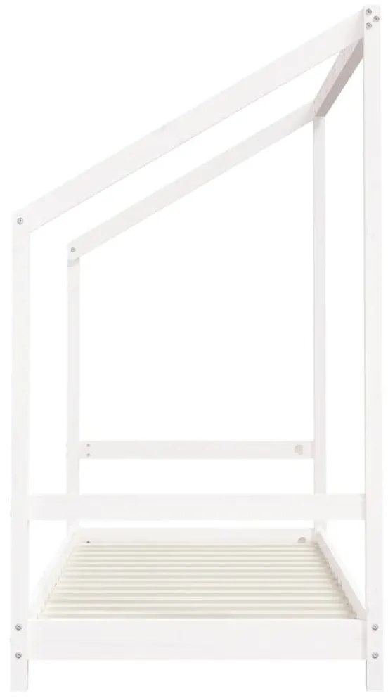 Giroletto per bambini bianco 2x(80x200) cm legno massello pino