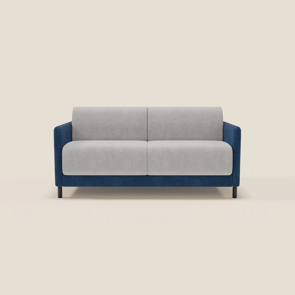 Narciso divano letto desing con materasso H18 cm bicolore con struttura in microfibra smacchiabile e imbottiture in elegante tessuto impermeabile T06
