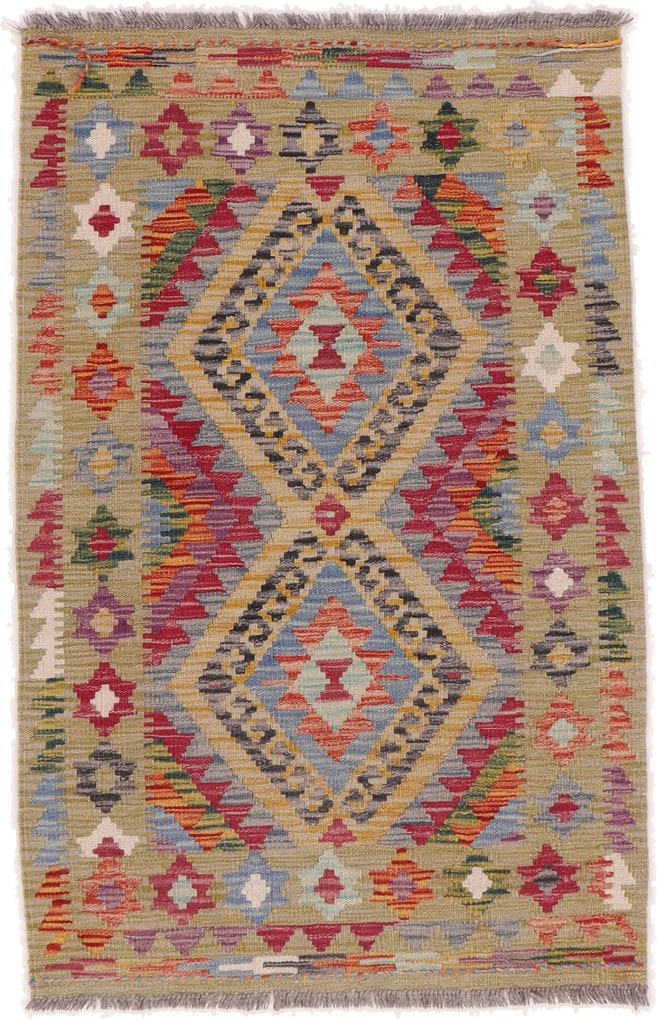 Kilim Tappeto 130x80 (Afghanistan) Tessuto A Mano