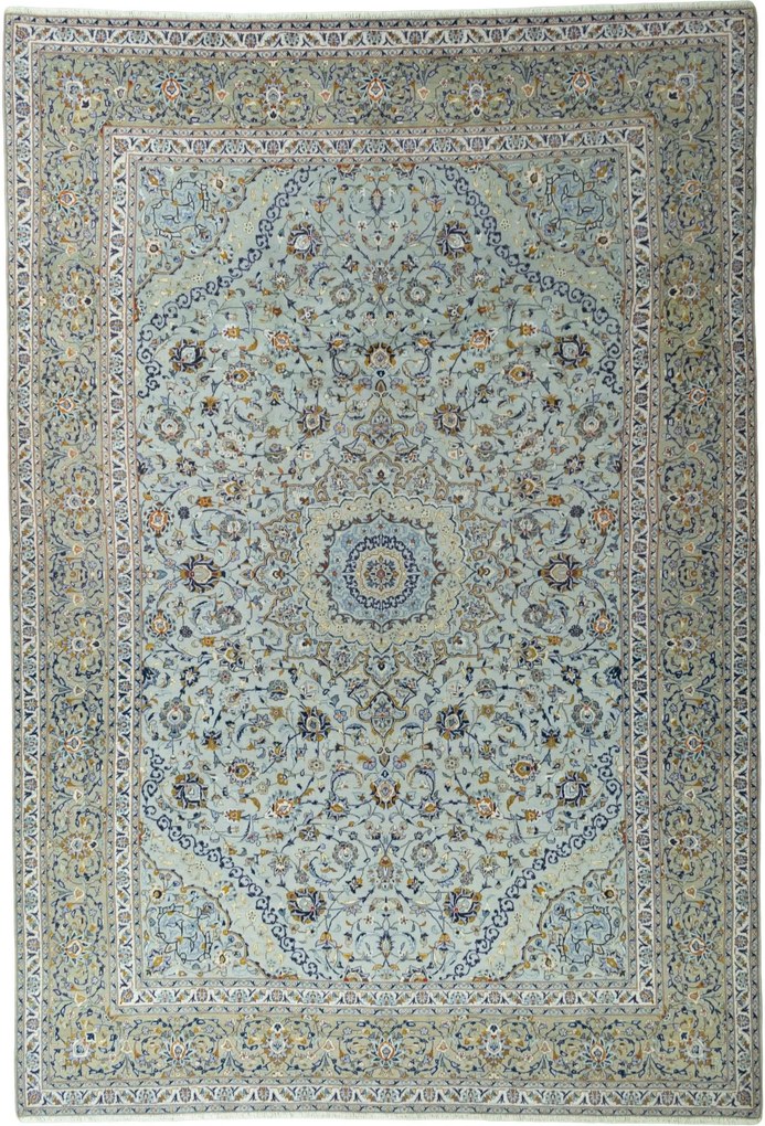 Kashan Tappeto persiano 300 x 430 Blu (Iran) Annodato A Mano