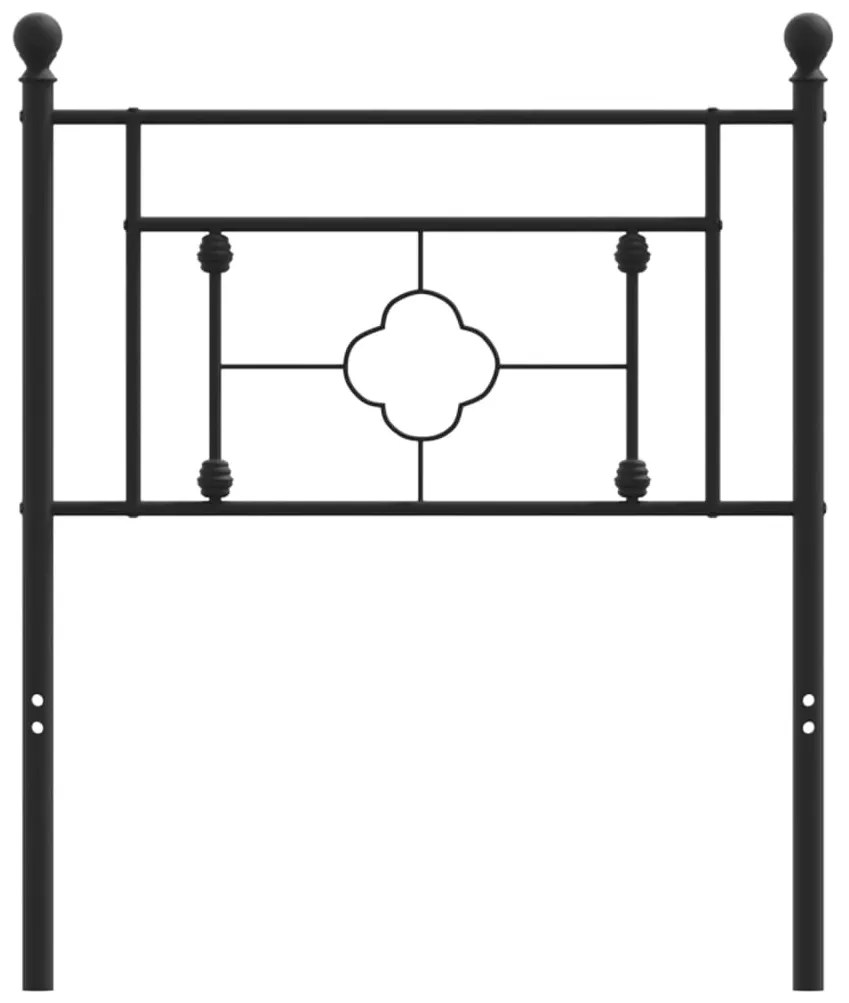 Testiera in metallo nero 75 cm