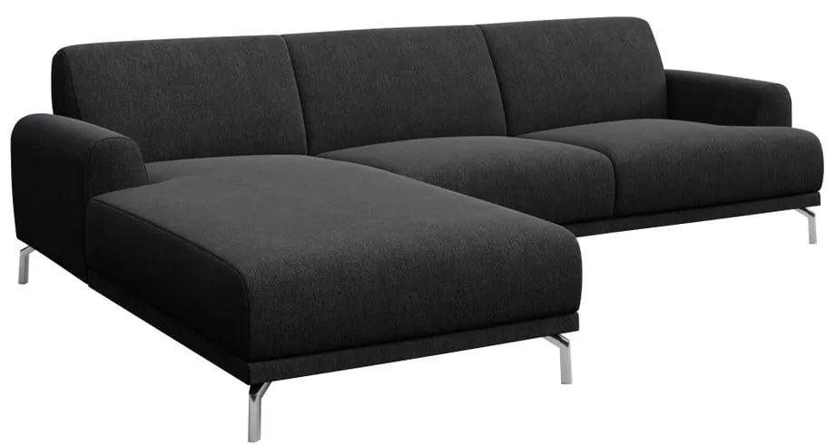 Divano angolare grigio antracite, angolo sinistro Puzo - MESONICA