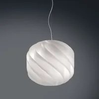 Sospensione 3 Luci Bianco in Metallo Cromato Cm. 72 x 70h