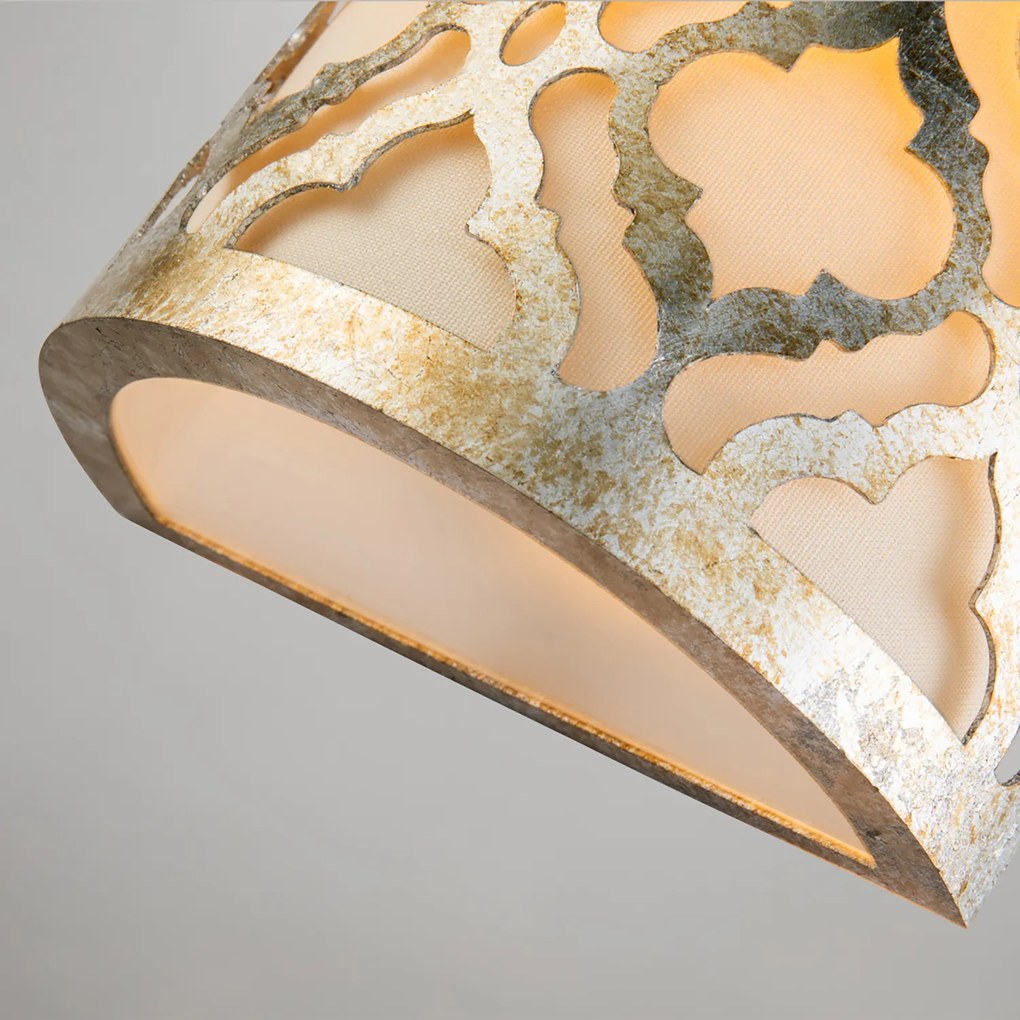 Applique Contemporanea Arabella Acciaio Oro Anticato 1 Luce E27