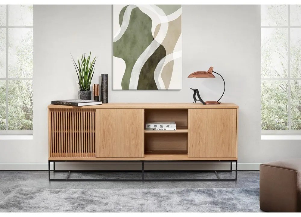 Cassettiera bassa in rovere naturale 188x75 cm Ende - Woodman