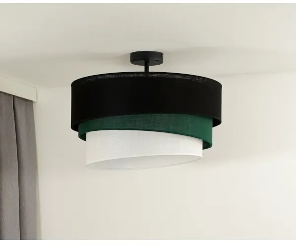 Duolla - Lampadario a plafone TRIO 1xE27/15W/230V diametro 45 cm nero/verde/bianco