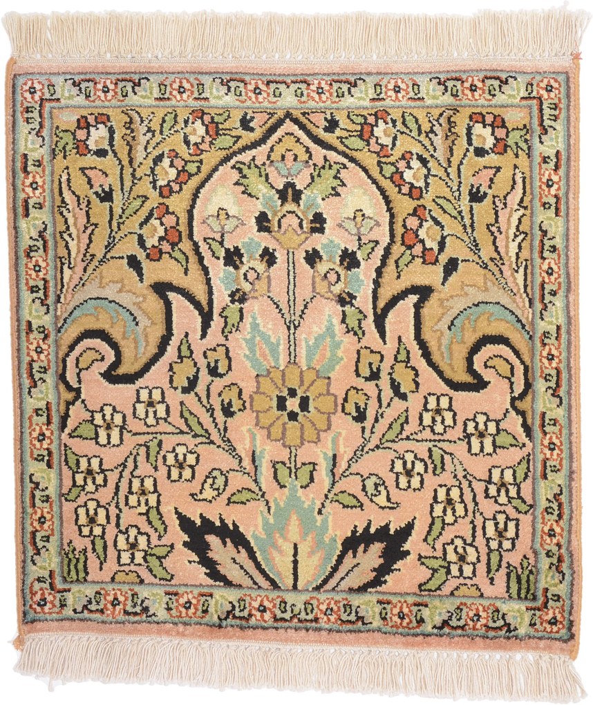 Cashmere Silk Tappeto 50x50 (Indian) Annodato A Mano