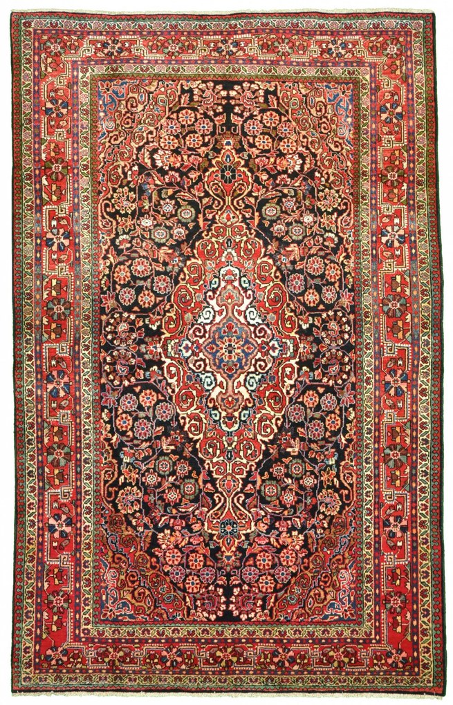 Sarouk Tappeto persiano 200x130 Nero (Iran) Annodato A Mano