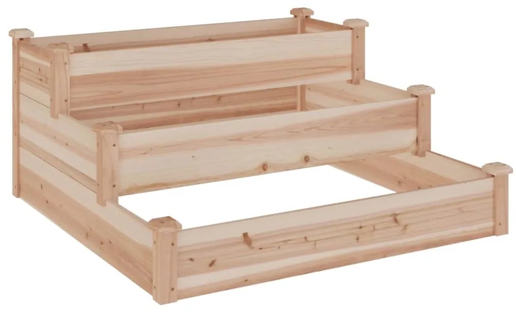 Fioriera Rialzata da Giardino 120x120x56cm Legno Massello Abete