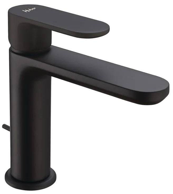 Rubinetto per lavabo Plano nero opaco HUBER H 15.6 cm