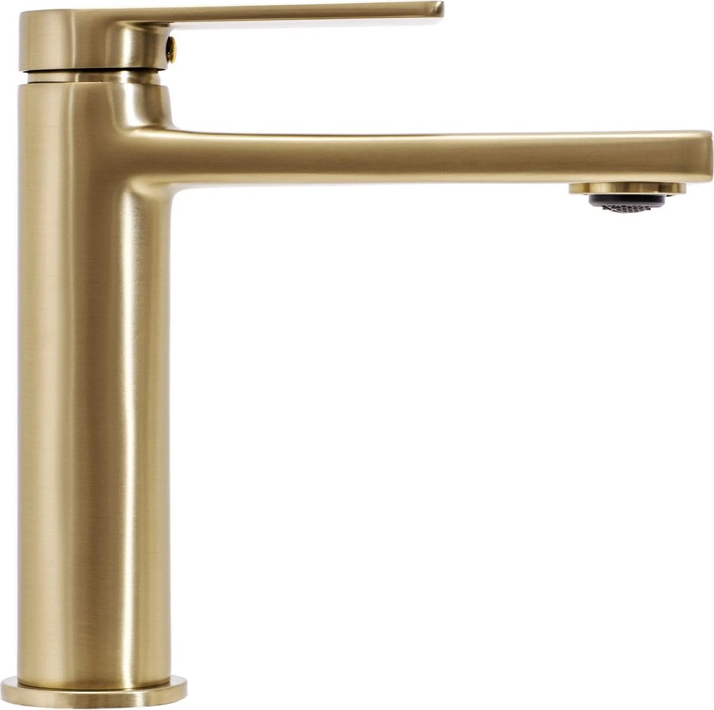 Rubinetto da lavabo Rea Verso Brush Gold low