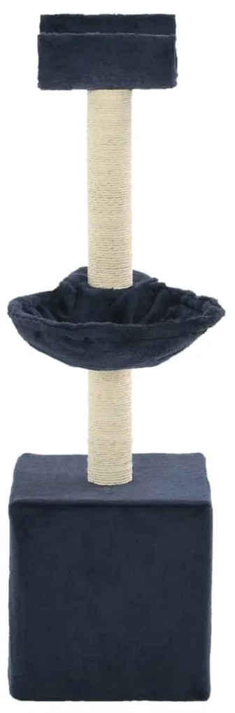 Albero per gatti con tiragraffi in sisal 105 cm blu