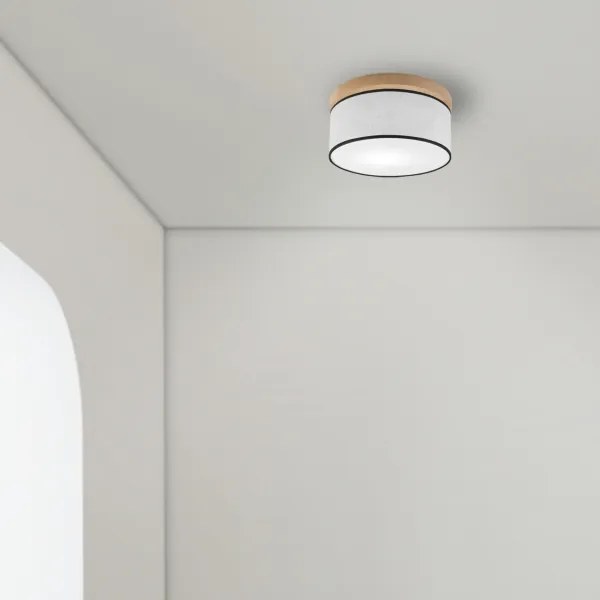 Brilagi - LED Plafoniera BELLADONNA 1xE27/15W/230V diametro 30 cm bianco/quercia