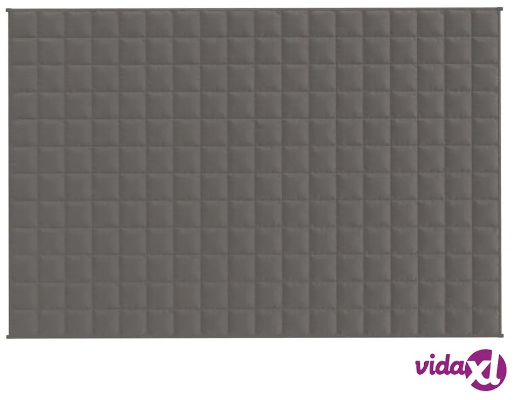 vidaXL Coperta Ponderata Grigia 120 x 180 cm 5 kg Tessuto