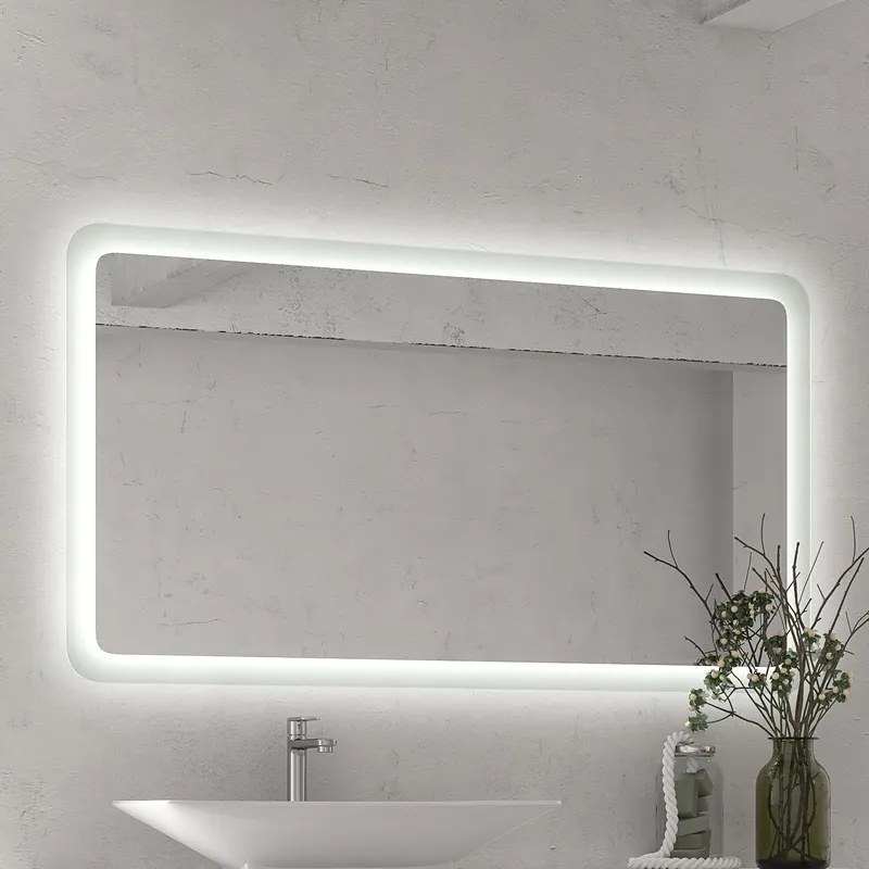 Specchio led 120x80 cm con cornice illuminante modello KA1200 - KAMALU