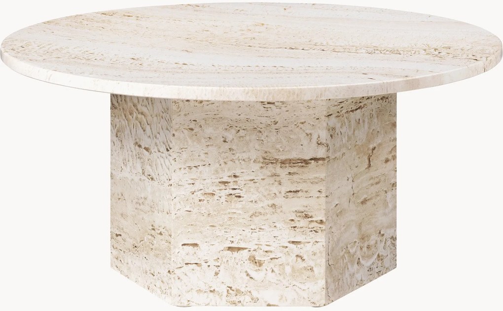 Tavolino rotondo in travertino Epic