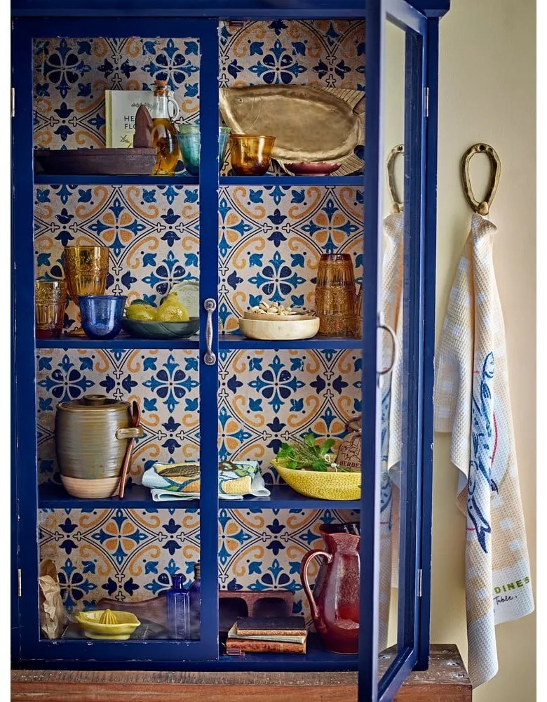 Vetrina blu in legno di abete 81x122x22 cm Hazem - Bloomingville