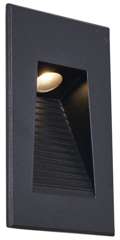 Lampada da Parete da Incasso Moderna Nera 7cm incl. LED IP65 - Trem