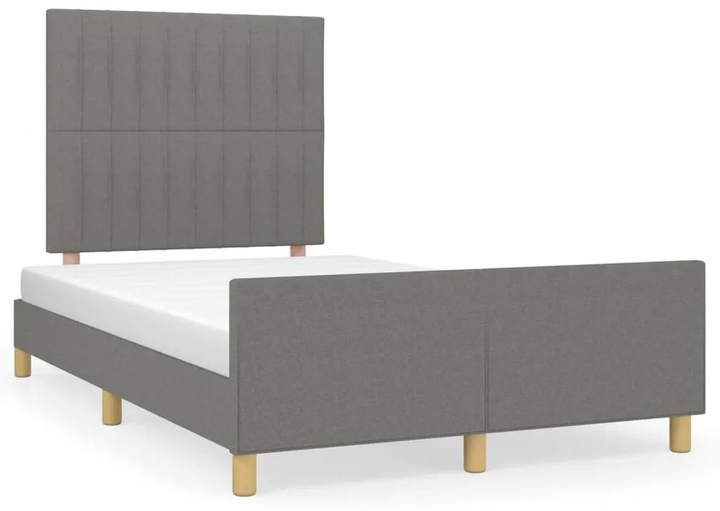 Giroletto Senza Materasso Grigio Scuro 120x190 Cm İn Tessuto /