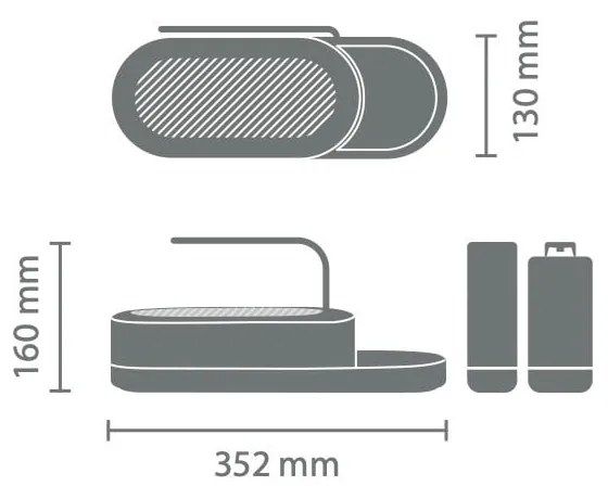 Supporto per detersivo grigio in plastica SinkStyle - Brabantia