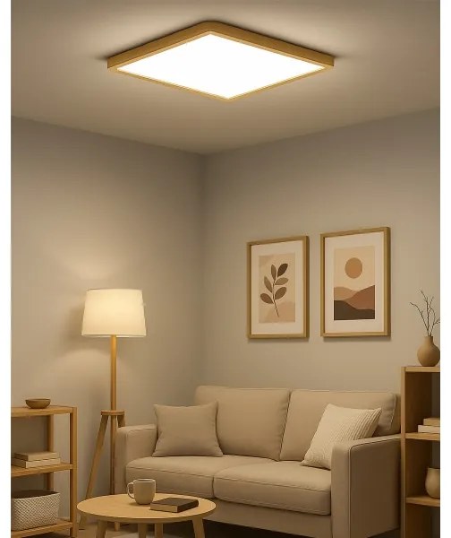 Plafoniera LED LED/40W/230V 3000/4000/6500K 50x50 cm beige