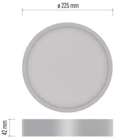 Plafoniera LED LED/21W/230V 3000/3500/4000K d. 22,5 cm bianco