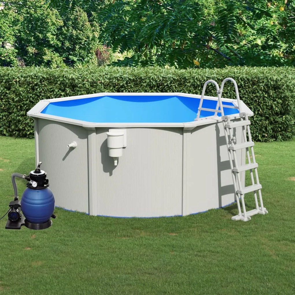 Piscina Con Pompa Filtro A Sabbia E Scaletta 300x120 Cm /