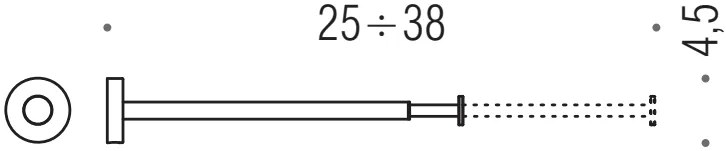 Colombo Plus W4915 portasciugamani Estensibile fino a 38 cm fisso Cromo