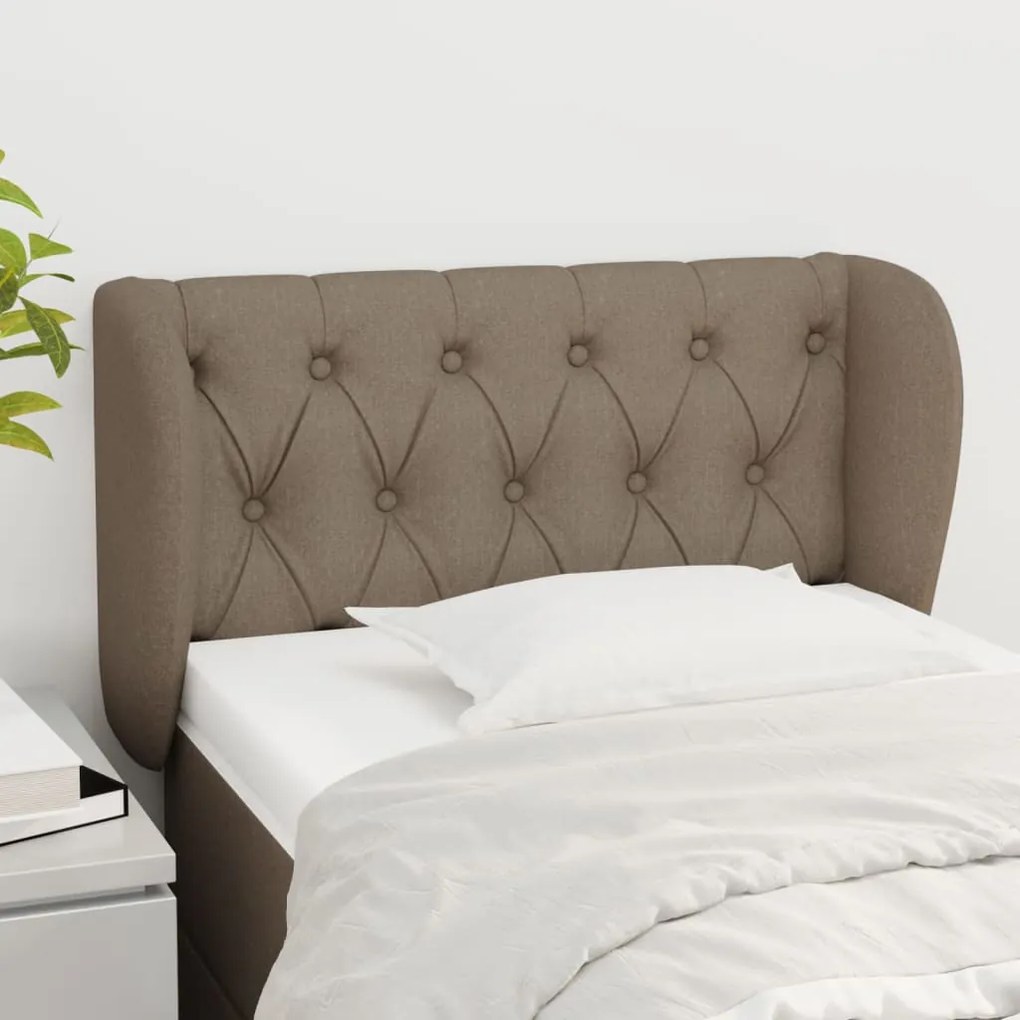 Testiera Ad Orecchio Tortora 83 X 23 X 78/88 Cm İn Tessuto /