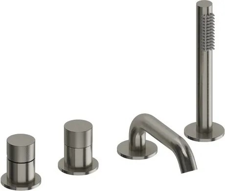 Rubinetto per vasca getto laminare cristallino Loop k nichel spazzolato