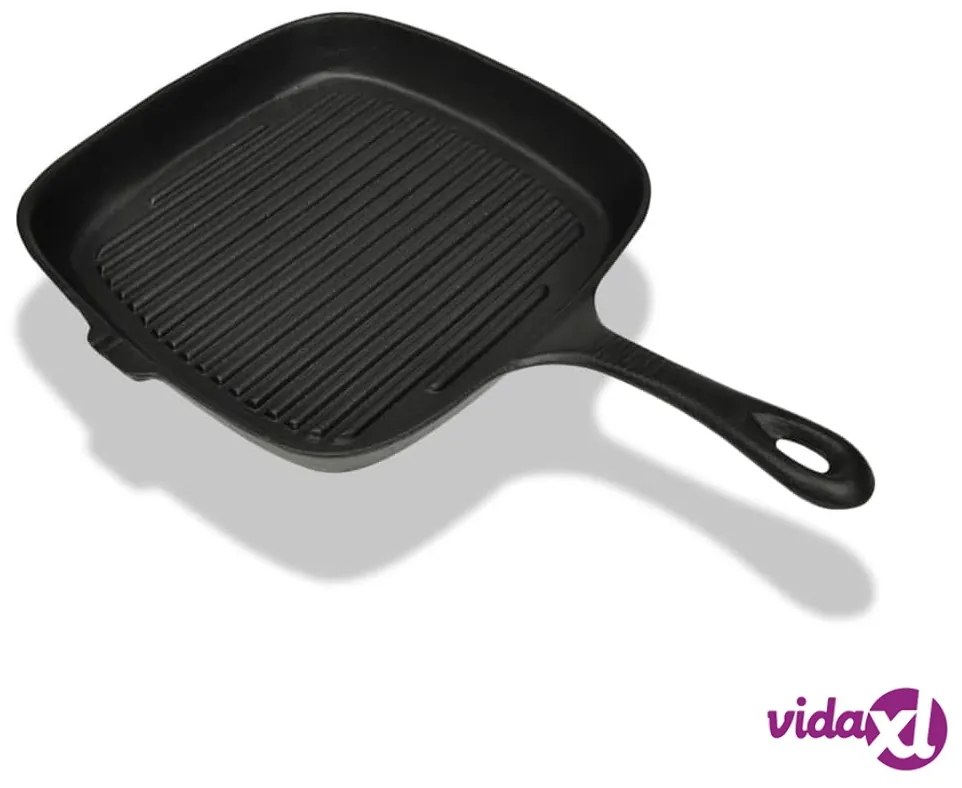 vidaXL Padella Griglia in Ghisa 24X23 cm