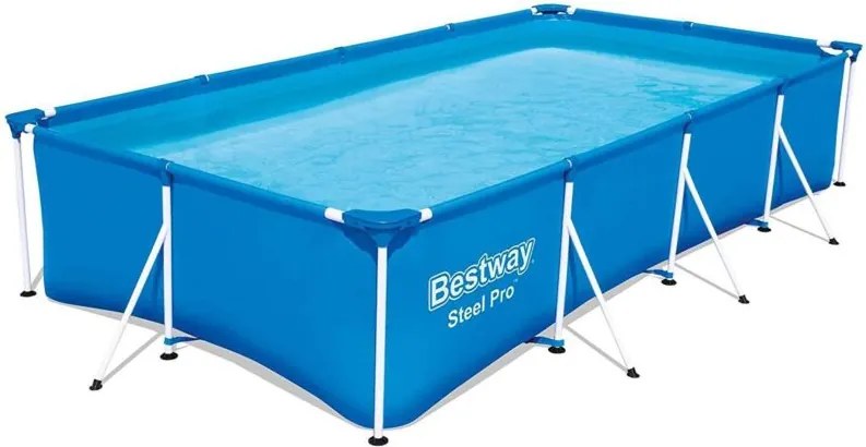 Piscina Rigida Rettangolare Fuori Terra cm 400x211x81 Steel Pro