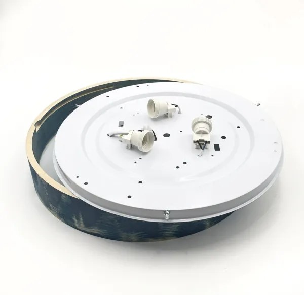 Brilagi - Plafoniera PINO 3xE27/15W/230V in pino/blu Ø 47,5 cm