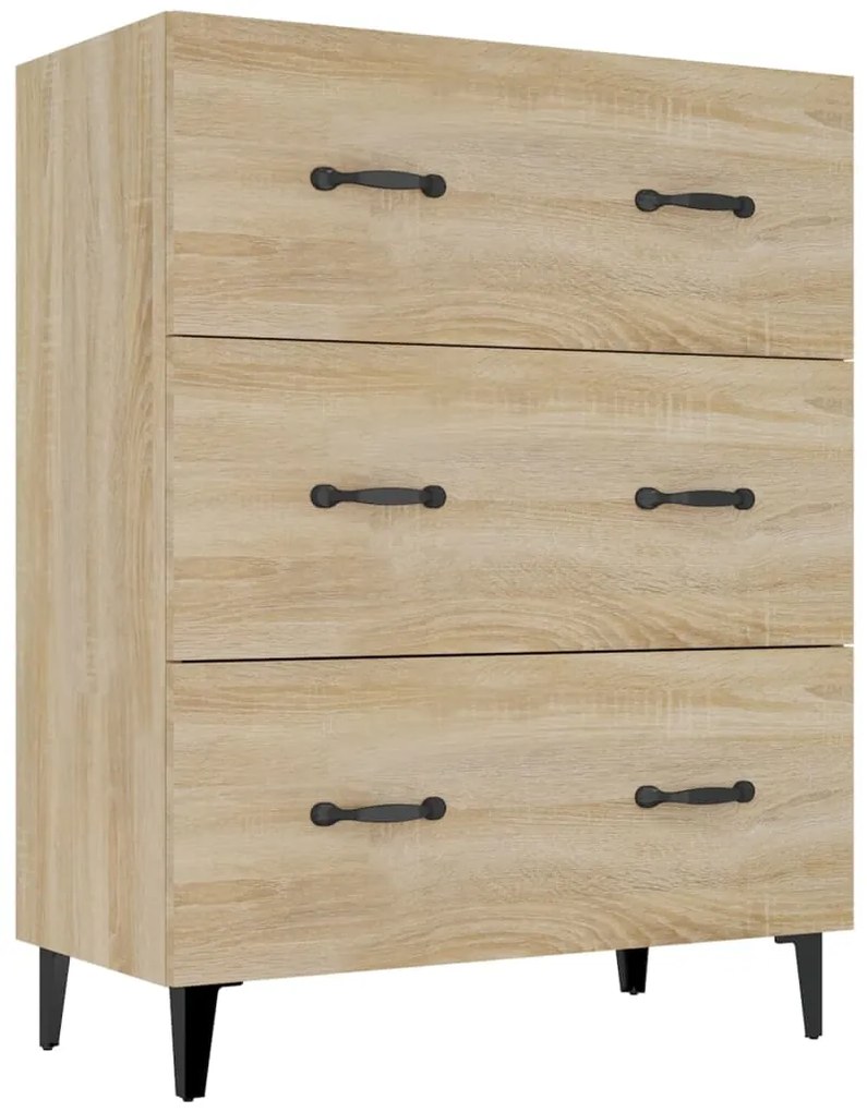 Credenza rovere sonoma 69,5x34x90 cm in legno multistrato