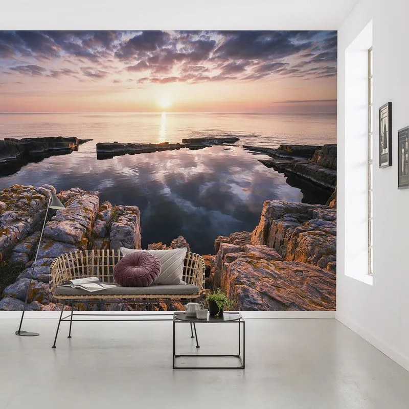 Fotomurale KOMAR Spiegelkueste, Multicolore 368X248 cm