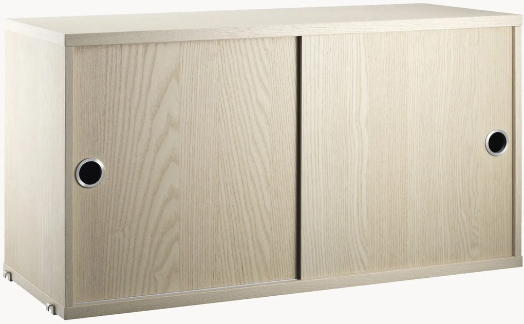 Armadietto con ante scorrevoli String System, larg. 78 x prof. 30 cm
