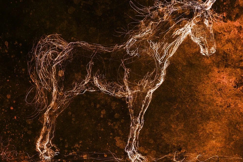 Quadro su tela – Cavallo astratto