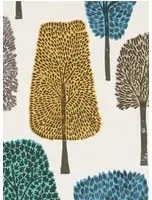 Baumtapete Cedar von Scion - Almond/ Cobalt/ Midnight