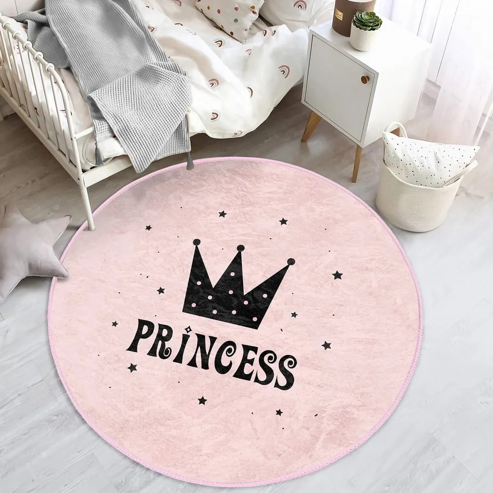 Tappeto rosa per bambini ø 120 cm Comfort - Mila Home