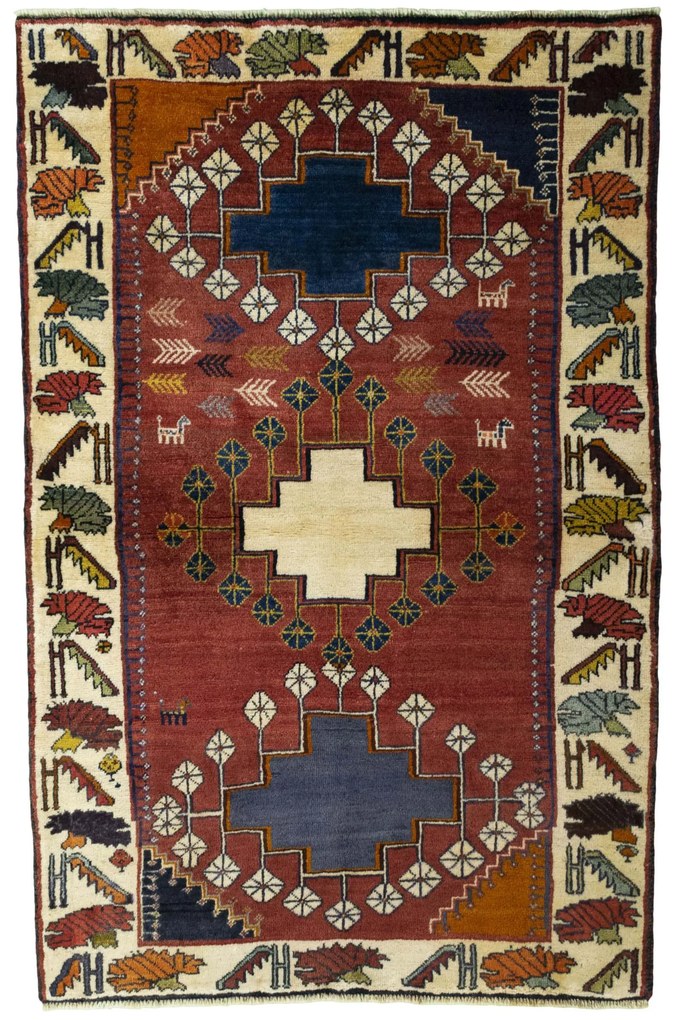 Shiraz Tappeto persiano 180 x 120 Rosso (Iran) Annodato A Mano