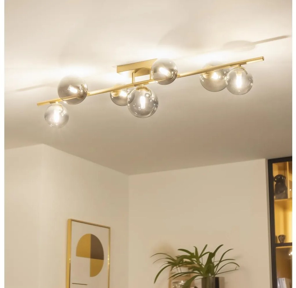 Brilagi - Lampadario a plafone LED MILLA 7xG9/3W/230V oro/fumé