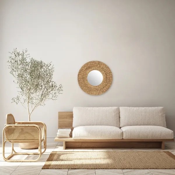 Atmosphera - Specchio da parete LORENA diametro 75 cm giacinto d'acqua