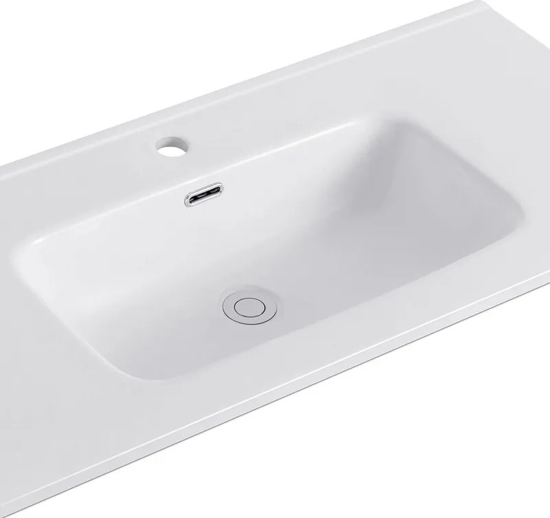 Lavabo da incasso 101cm ceramica bianca | Litos-K7100 - KAMALU