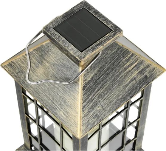 LED Lampada solare a sospensione LED/0,02W/1,2V 1xAA 2700K IP44 patina