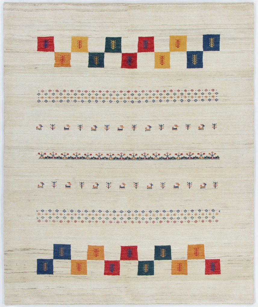 Gabbeh Tappeto persiano 160 x 190 (Iran) Annodato A Mano