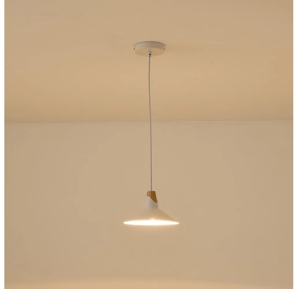 Lampadario a sospensione con filo 1xE27/15W/230V bianco