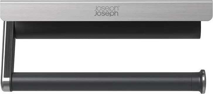 Portarotolo da cucina da parete da parete argentato in plastica RollGrip – Joseph Joseph