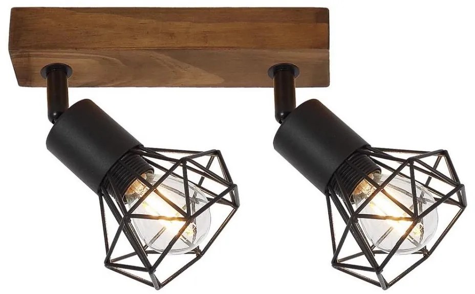 Rabalux 3138 - Faretto ZEUS 2xE14/40W/230V rovere