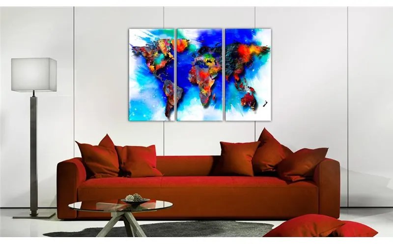 Quadro Rainbow map  Colore colorful, Dimensioni e Misure 120x80