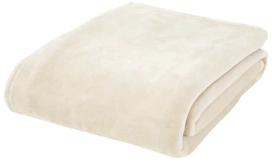 Coperta color crema in micropile 130x170 cm Raschel Velvet – Catherine Lansfield